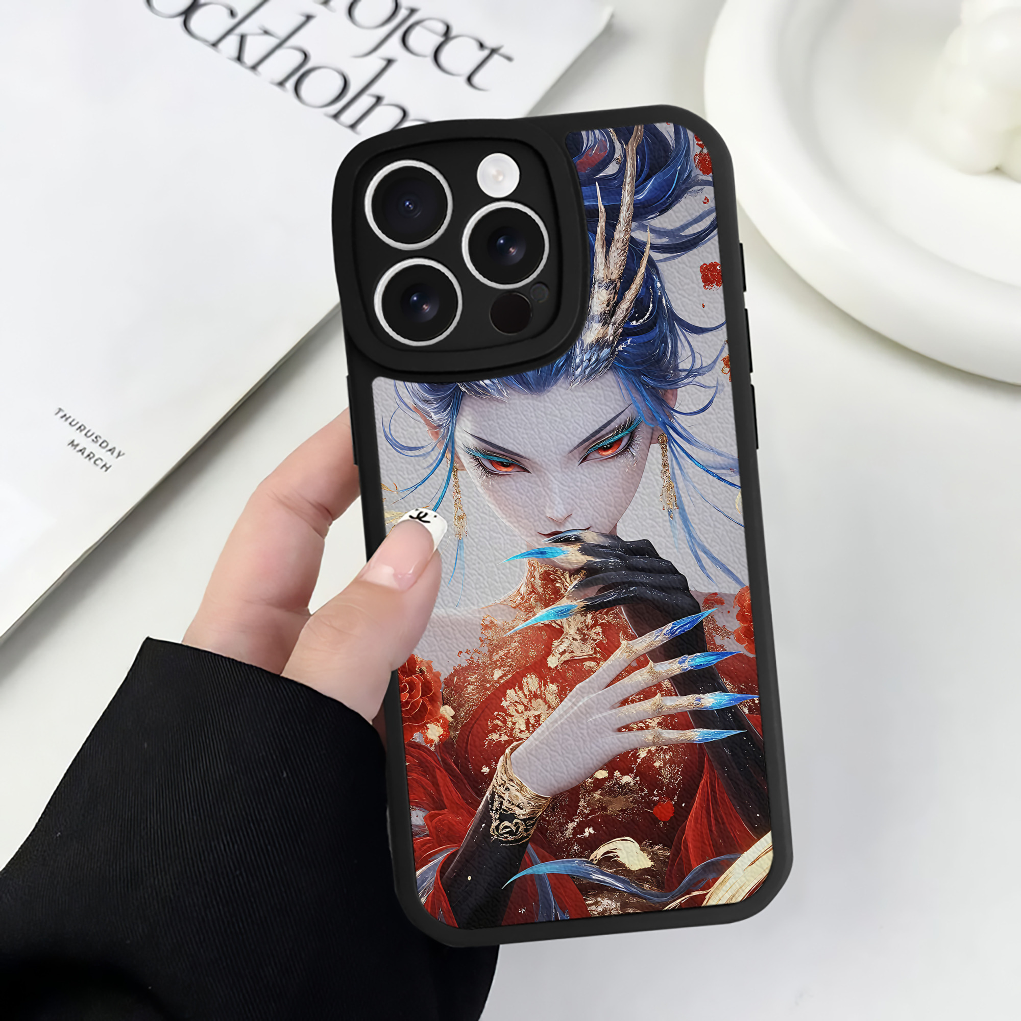 （画像用） Ne Zha 2 ナタ 魔童の大暴れ 【iPhone 16シリーズ対応】シリコンスマホケース（レザー調） 材質：シリコン